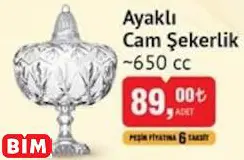 GLASS İN LOVE AYAKLI CAM ŞEKERLİK ~650 CC